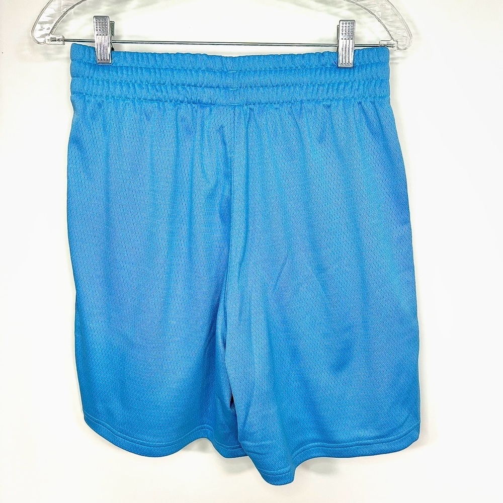 Adidas Men’s Original Essential Mesh Shorts Small Semi Blue Burst New - Picture 3 of 9